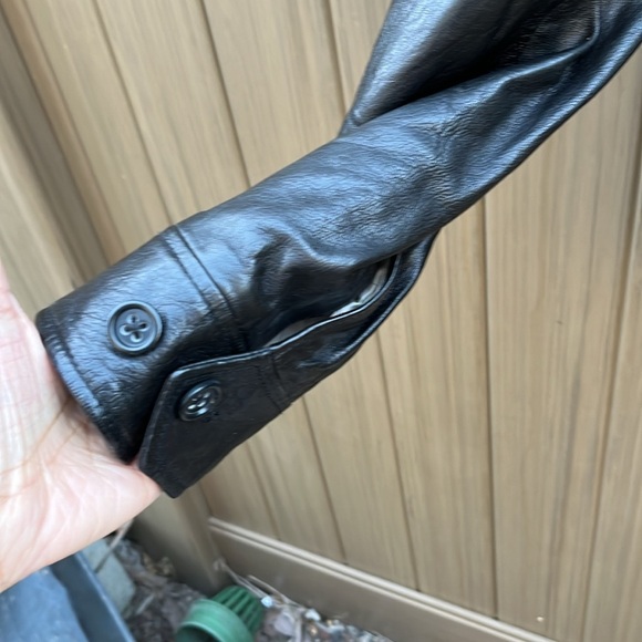 Banana Republic Leather Jacket Men's Large Bomber Style Full Zip Academia Preppy - Picture 6 of 15